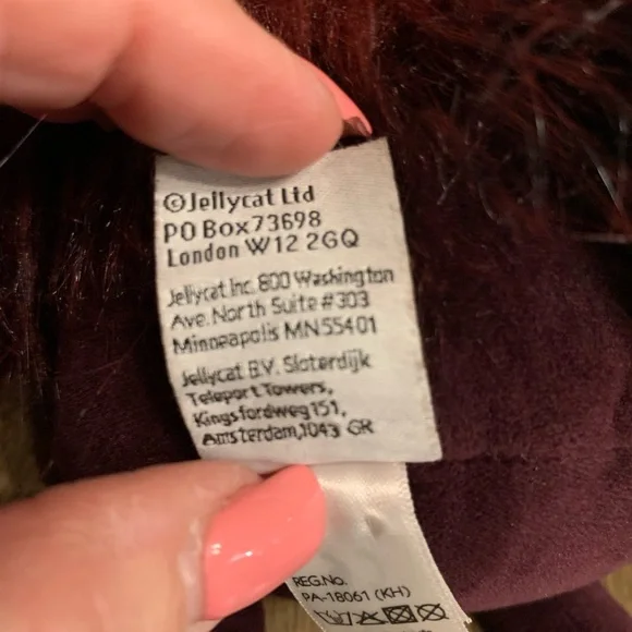 Jellycat Viola Reindeer Burgundy Plush Toy - Picture 11 of 13